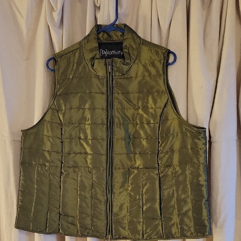 Olive Green Puffer Vest